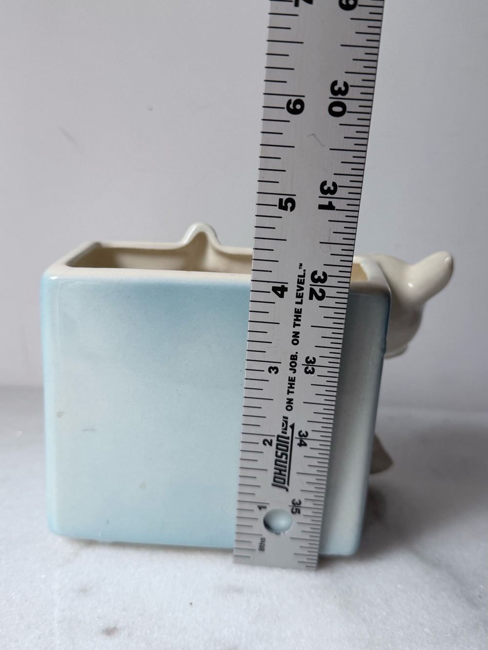 Vintage Ceramic Lamb Planter - Light Blue and White - Picture 11 of 13